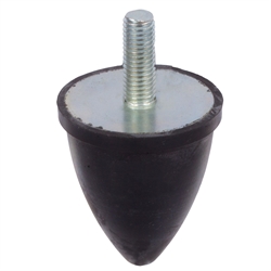 Gummi-Metallpuffer KP Durchmesser 10mm Höhe 10mm Gewinde M4x10 , Produktphoto