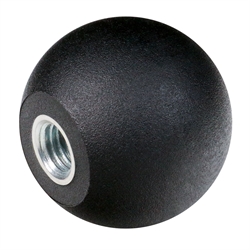 Kugelknopf DIN 319 Form E Thermoplast PA6GV mit Stahlgewindebuchse Durchmesser 25mm M8, Produktphoto
