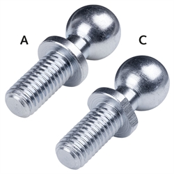 Kugelzapfen DIN 71803 mit Gewindezapfen, Stahl verzinkt, Produktphoto