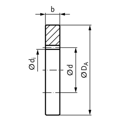 Innenzahnkränze Stahl, Modul 2,5, Technische Zeichnung