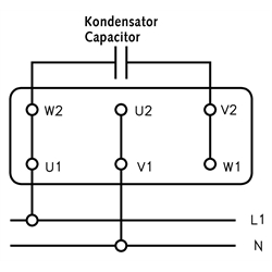 Betriebskondensator KST 10,0µF 400V , Technische Zeichnung