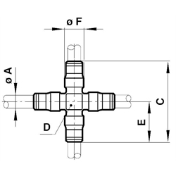 Kreuzverbindung, Technische Zeichnung