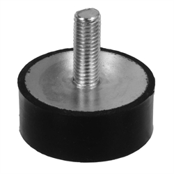 Gummi-Metall-Anschlagpuffer MGS Durchmesser 40mm Höhe 40mm Gewinde M8 x 23mm Edelstahl 1.4301, Produktphoto