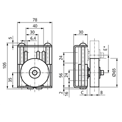 Riemenspanner SPANN-BOY® TS, Technische Zeichnung
