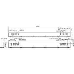 Winkelbefestigungssätze DZ 634 für Auszugschienen 9301 und 9308, Technische Zeichnung
