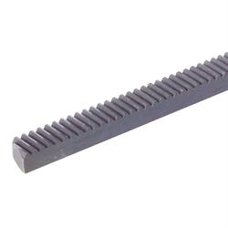 Schrägverzahnte Zahnstange Stahl C45K Modul 1 Breite 10mm Höhe 10mm Länge 500mm 20° linkssteigend, Produktphoto