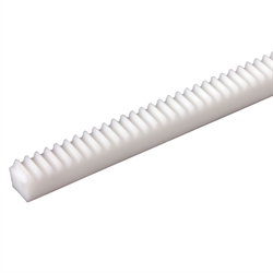 Zahnstange aus POM weiß Modul 1 Zahnbreite 15mm Gesamthöhe 15mm Länge 250mm , Produktphoto